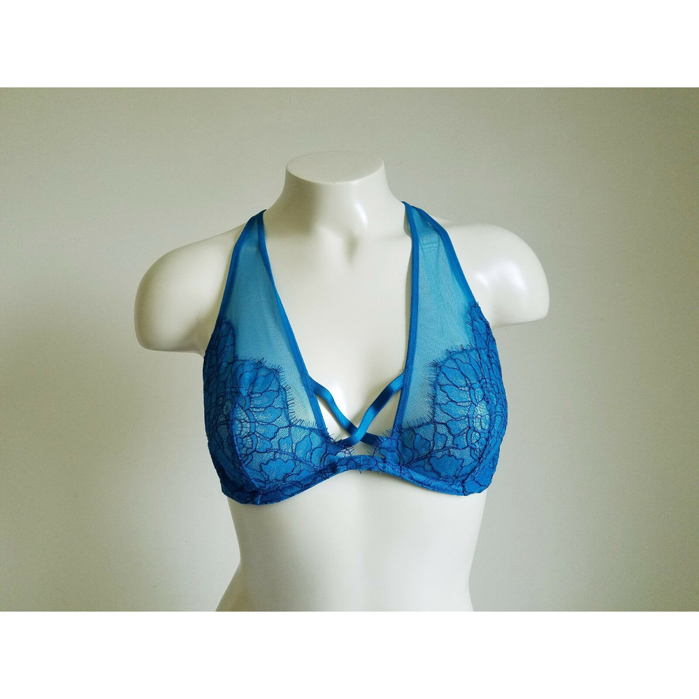 Victoria's Secret Blue Very Sexy Unlined Plunge Bra Size 36B NWT